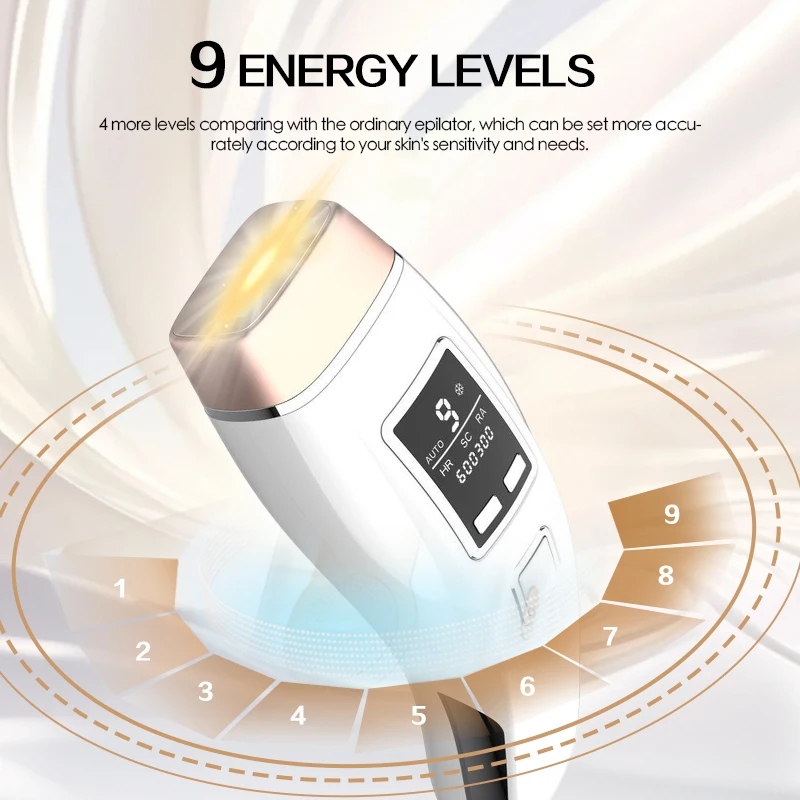 Vancostar 4in1 Laser Hair Removal IPL Epilator Cooling LCD Acne Treatment Rejuvenation Device for Home Bikini Trimmer Device 4