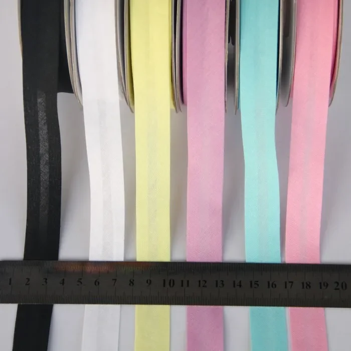 Cotton Bias Tape, Bias Binding Tape Size: 20mm, Width:3/4",2cm, 72yds/lot Black DIY Sewing Material Handmade