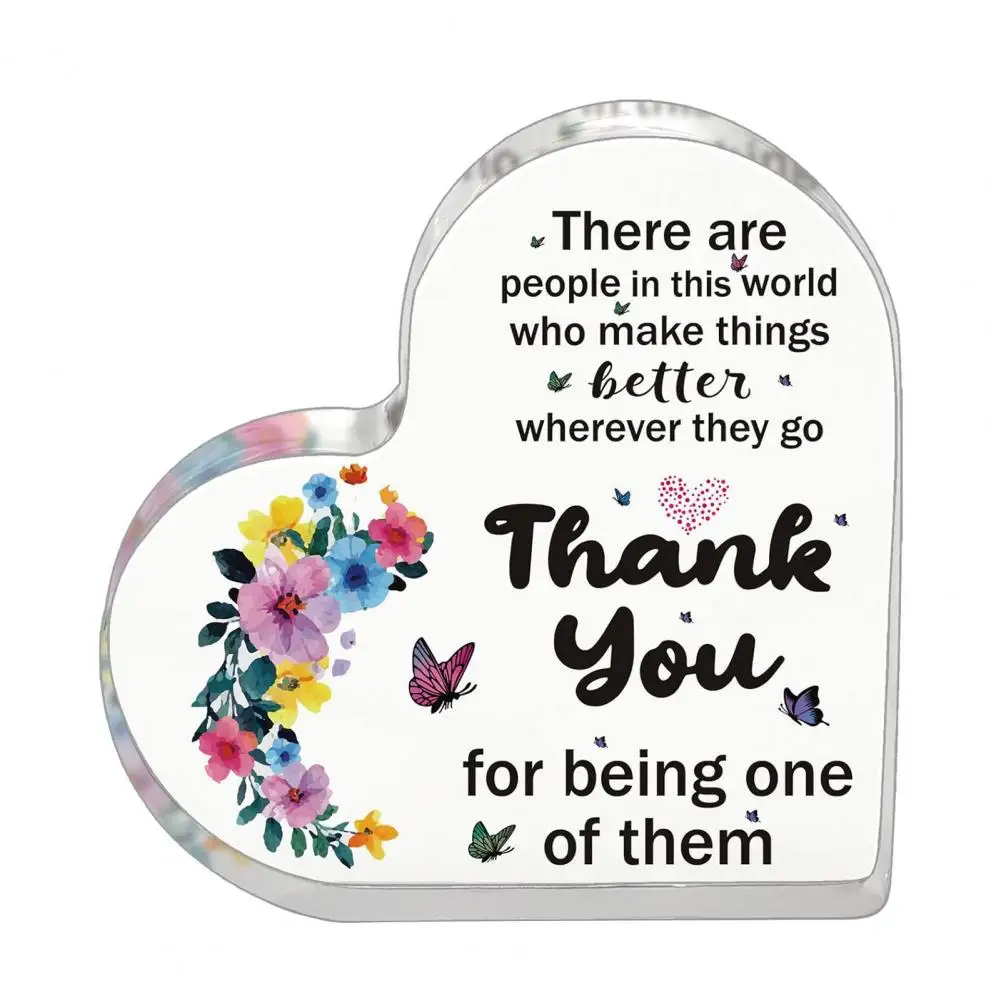 

Декоративный подарок, акриловый жетон в форме сердца, Прозрачный цветочный принт, орнамент в виде сердца, благодарный подарок для девушки, медсестры