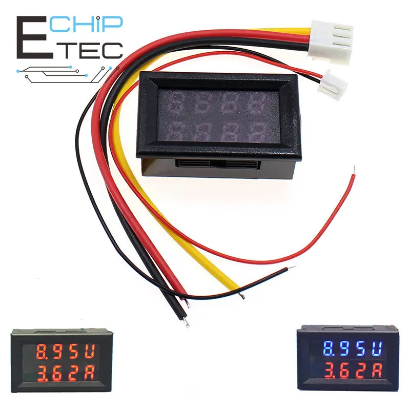 

Free shipping 10A/50A/100A 0-100V LED DC Dual Display Digital Ammeter Voltmeter Current and Voltmeter Meter