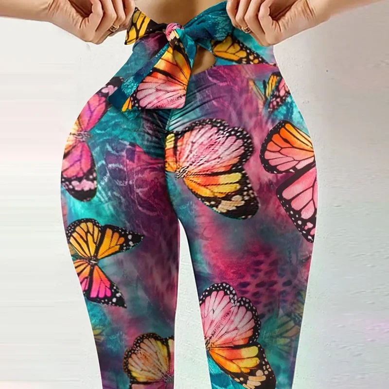 Seamless Fitness Leggings for Women Yoga Pants High Waist Tie Dye Workout Scrunch Butt Lifting Sports Gym Tights