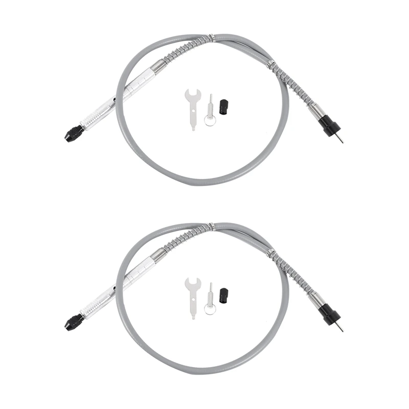 2X 105Cm Universal Aluminum Flexible Shaft Grinder Flex With Keyless Chuck 1/8 Connector For Dremel 3000 4000
