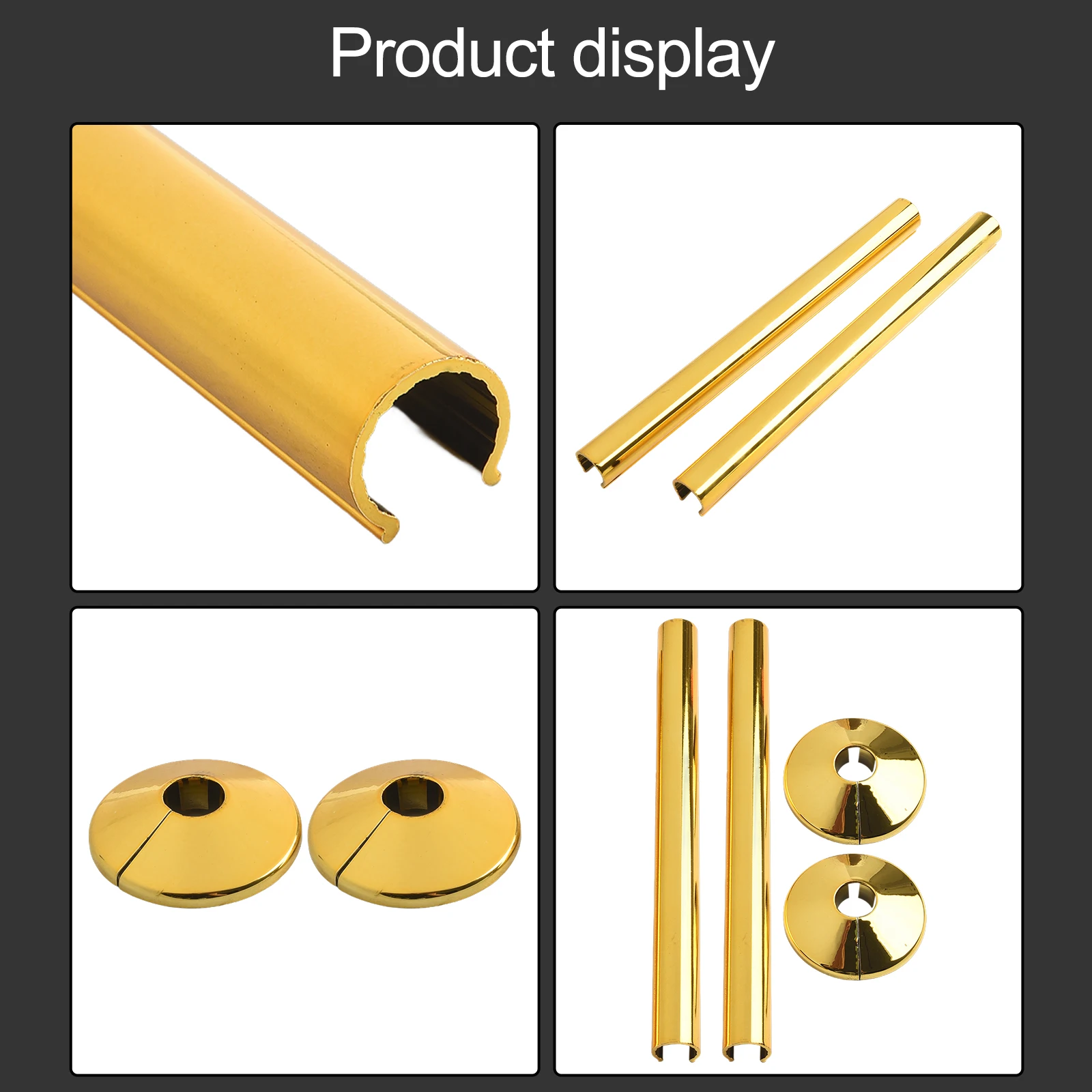 Elegance To Your Radiators 2 Pk Pipes Radiator Pipe Covers Sleeve 15mm Collars Cut Fit Bathroom Chrome Home Improvement