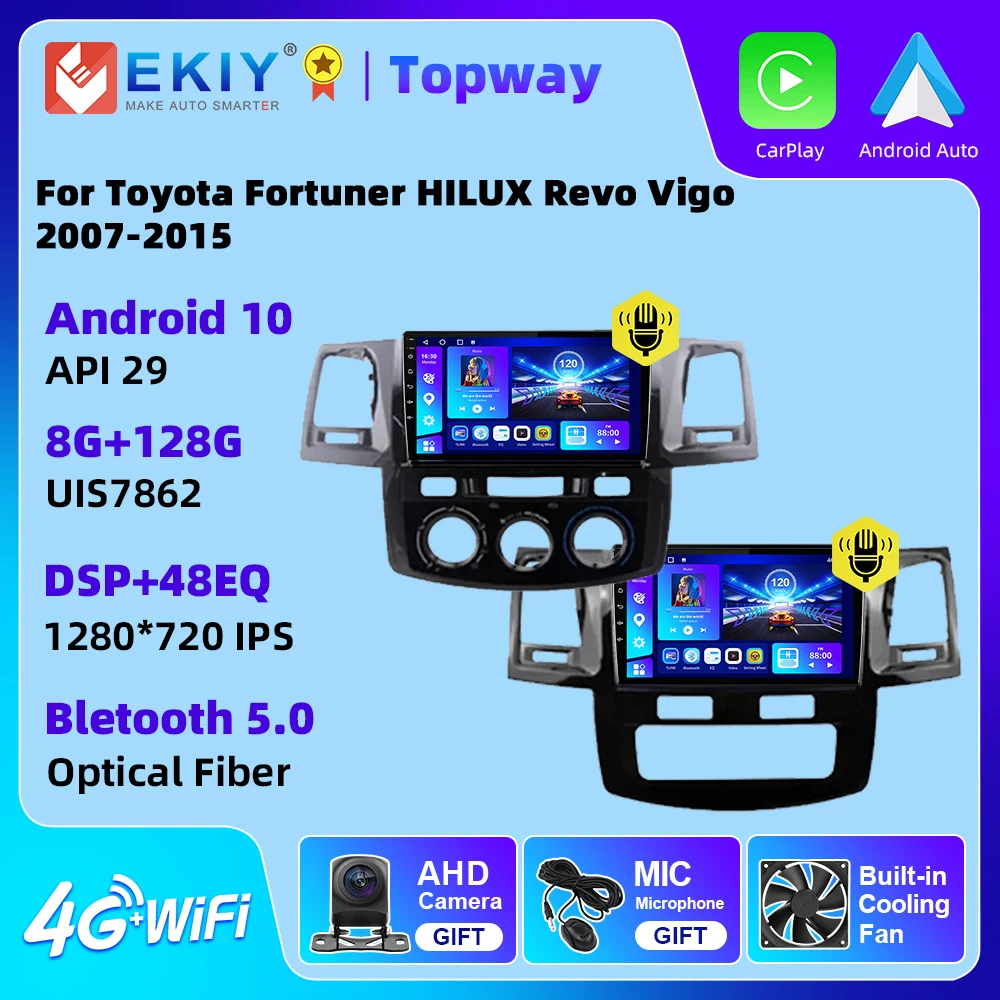 

EKIY Car Radio Multimedia Navi For Toyota Fortuner HILUX Revo Vigo 2007-2015 Android Carplay Andrios Auto 4G WIFI BT GPS No DVD