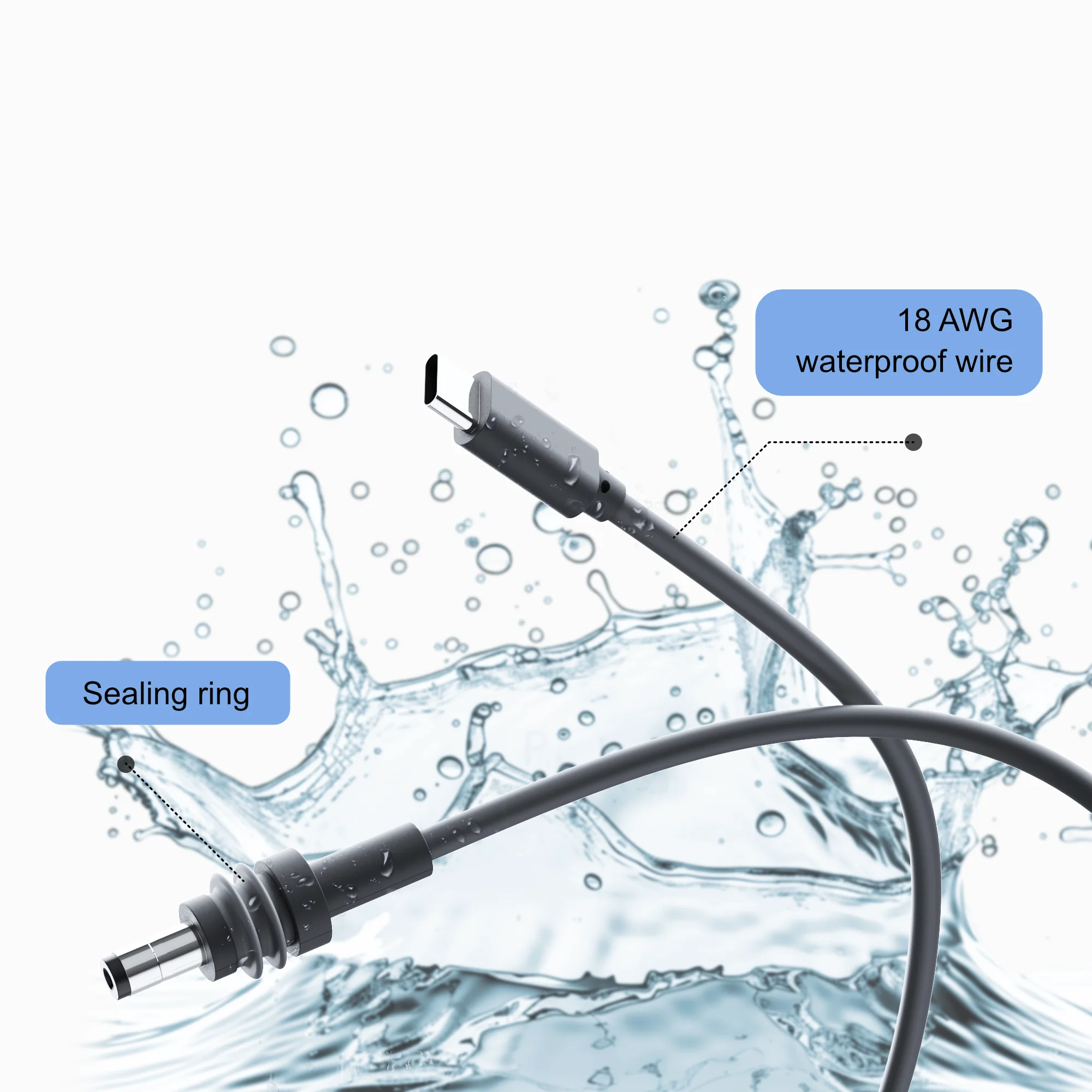 Ozkak Cavo di alimentazione 12V - 24V 3M per Starlink Mini, impermeabile, Adattatore per Accendisigari DC con display digitale, USB A, Type-C, accessori essenziali