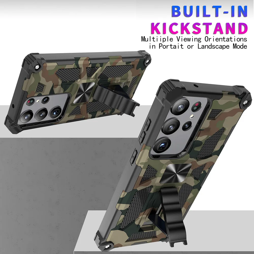 Rugged Military Camouflage Shockproof Case with Kickstand Cover