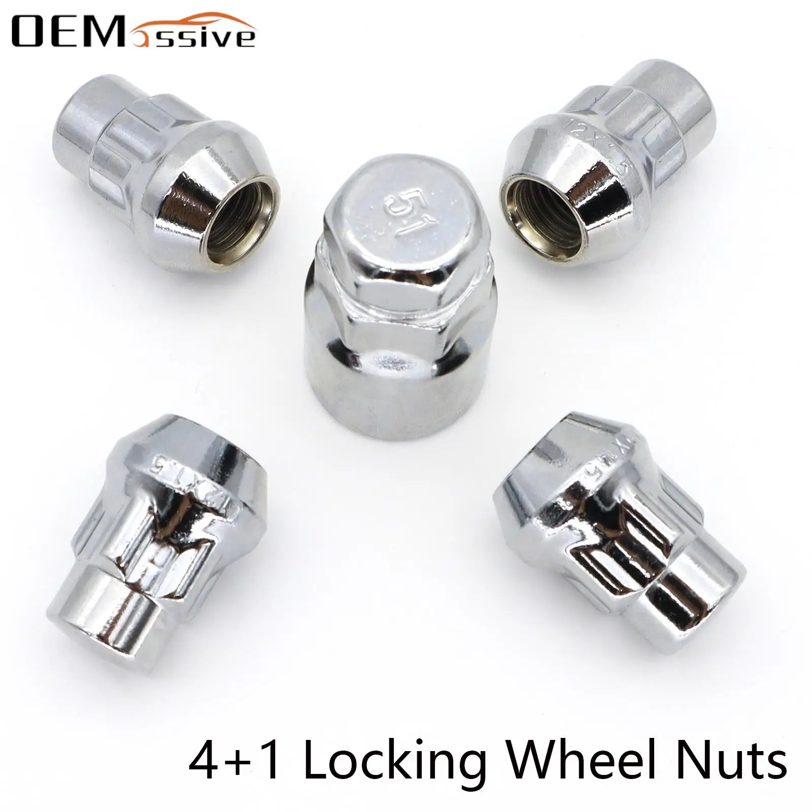 4PcsForFordKugaTourneoConnect20022018CarWheelLugNutsChrome