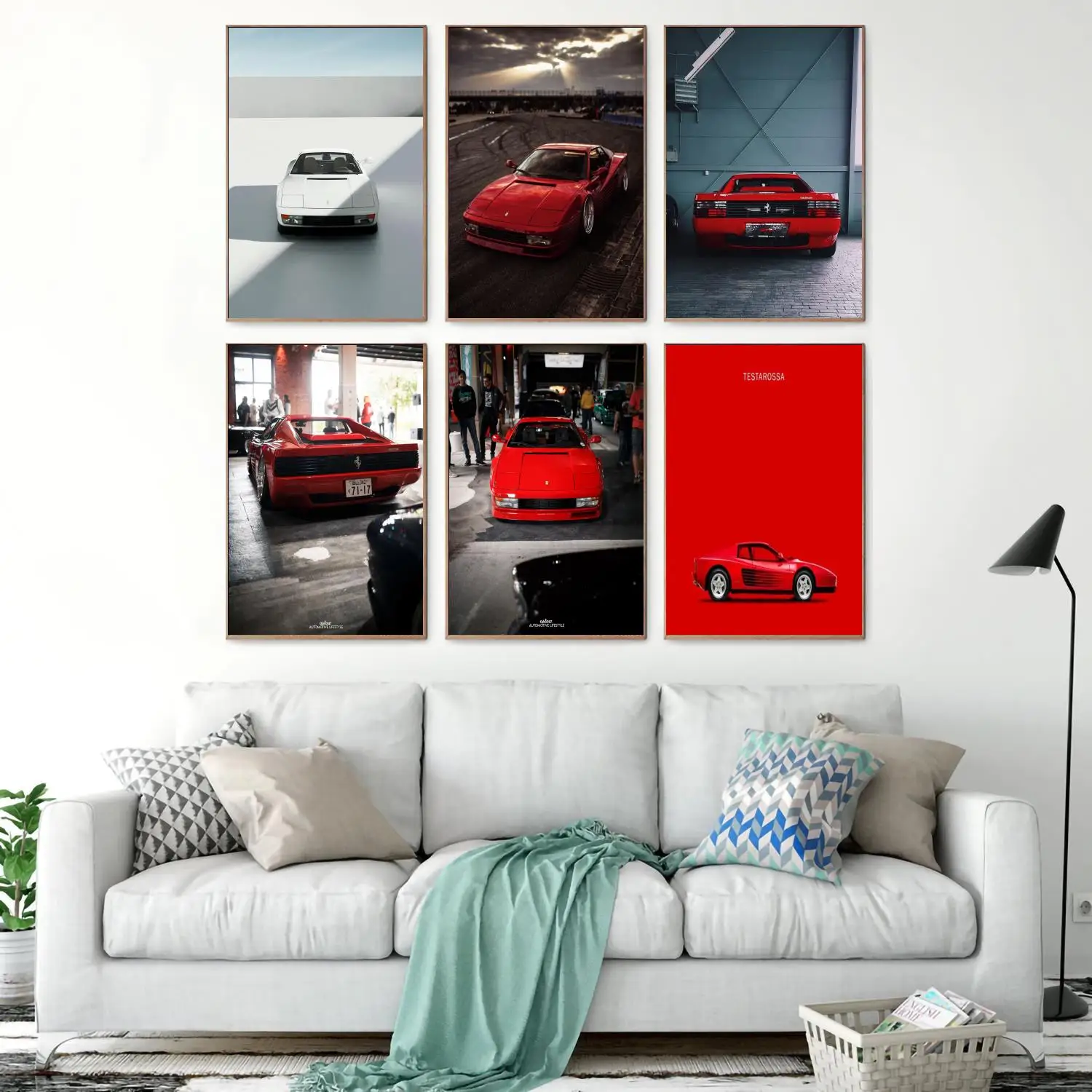 

testarossa supercar Decoration Art Poster Wall Art Personalized Gift Modern Family bedroom Decor 24x36 Canvas Posters