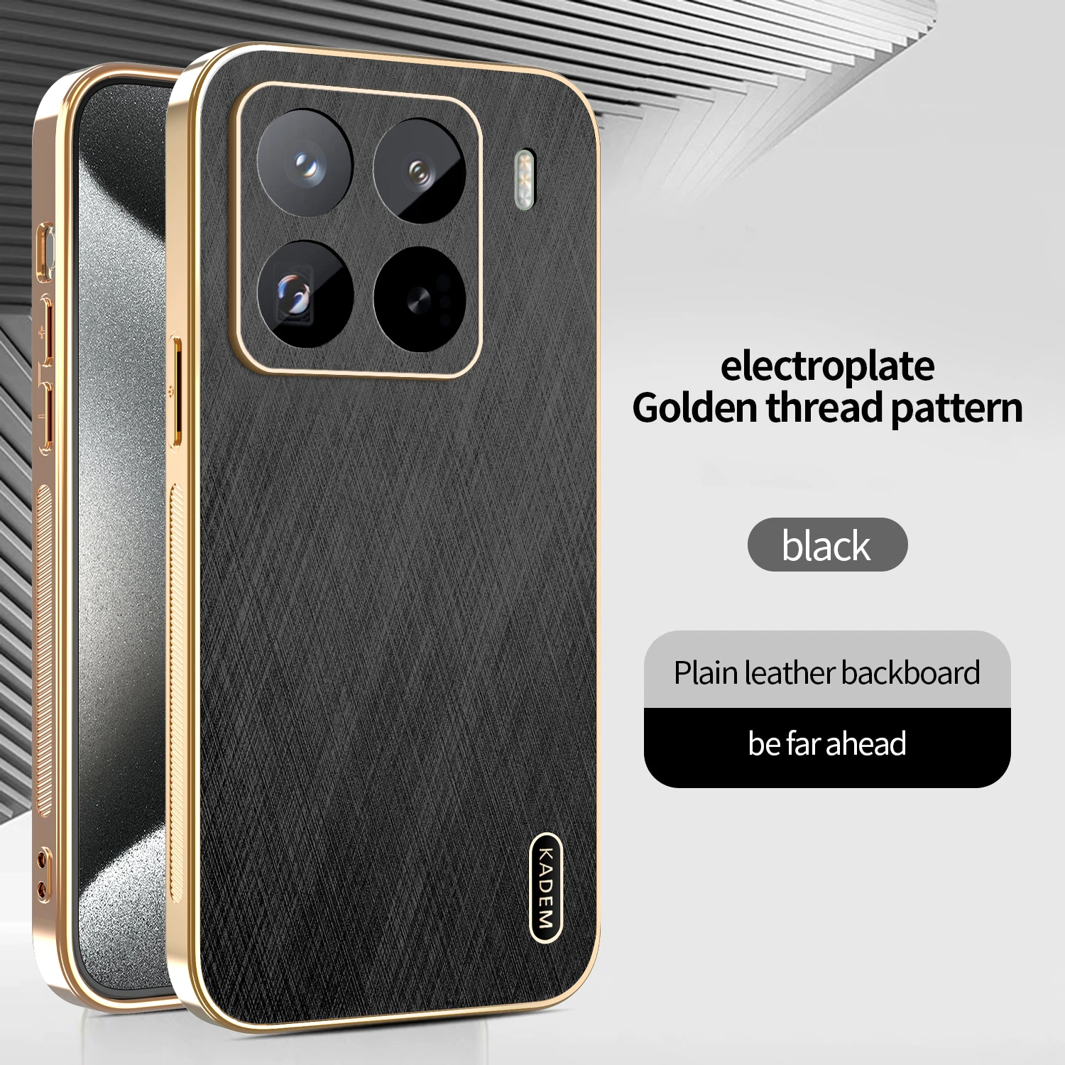 Luxury Magnetic Electroplating Gold Silk Pattern Anti-Fall Case - Shockproof Cover
