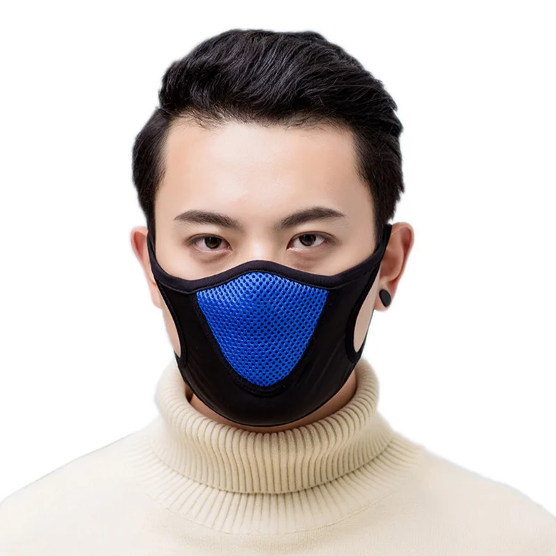 Men's Breathable Face Mask Black Mesh Cloth Mouth Cover Adult Washable Reusable 3D Protection Face Mask Party Decoration