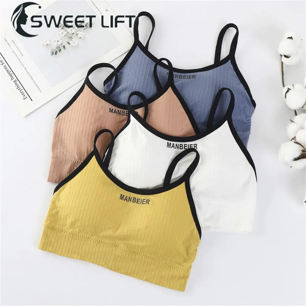 Teenager Multiple Colour Positive Seamless Bra Adjustable Straps Sports Bra Seamless Youth Fitness Wireless Fashionable
