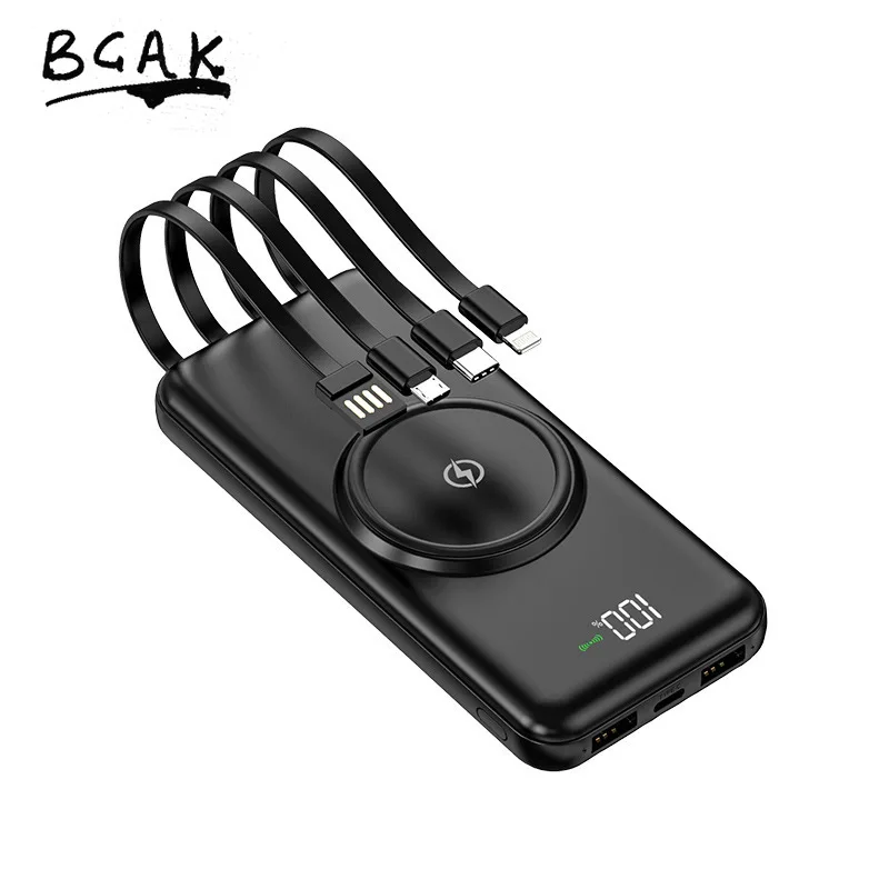 폭발적인 무선 충전 보물, 유선 모바일 보조배터리 선물, 50,000 mAh
