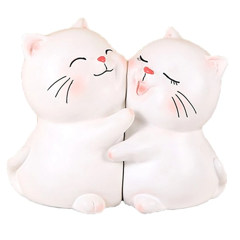 

Cute Cats Decorative Bookends, Cute Cats Bookends Book Ends For Shelves,Cute Bookends White Resin 2 PCS