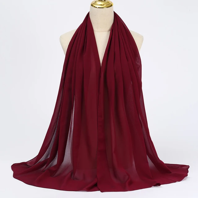 Foulard Hijab en mousseline de soie pour Femme, voile musulman ramadan ,hijab femme musulman,foulard musulmane pour femme, foulard mousseline en Jersey doux de haute qualité hijab islam voile femme musulman,70*180cm