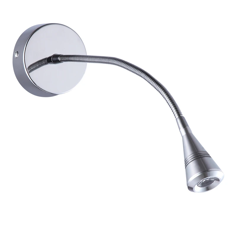 

Innovative Design Headboard Hotel Bedroom/Flexible Gooseneck Silver Book Light For Bedtime Reading
