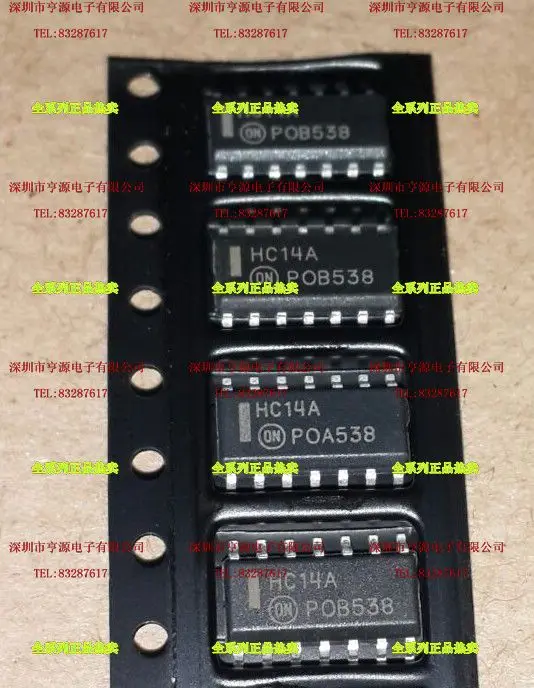 

Original brand new MC74HC14ADR2G 74HC14A HC14A SOP14 8-bit serial input logic chip IC