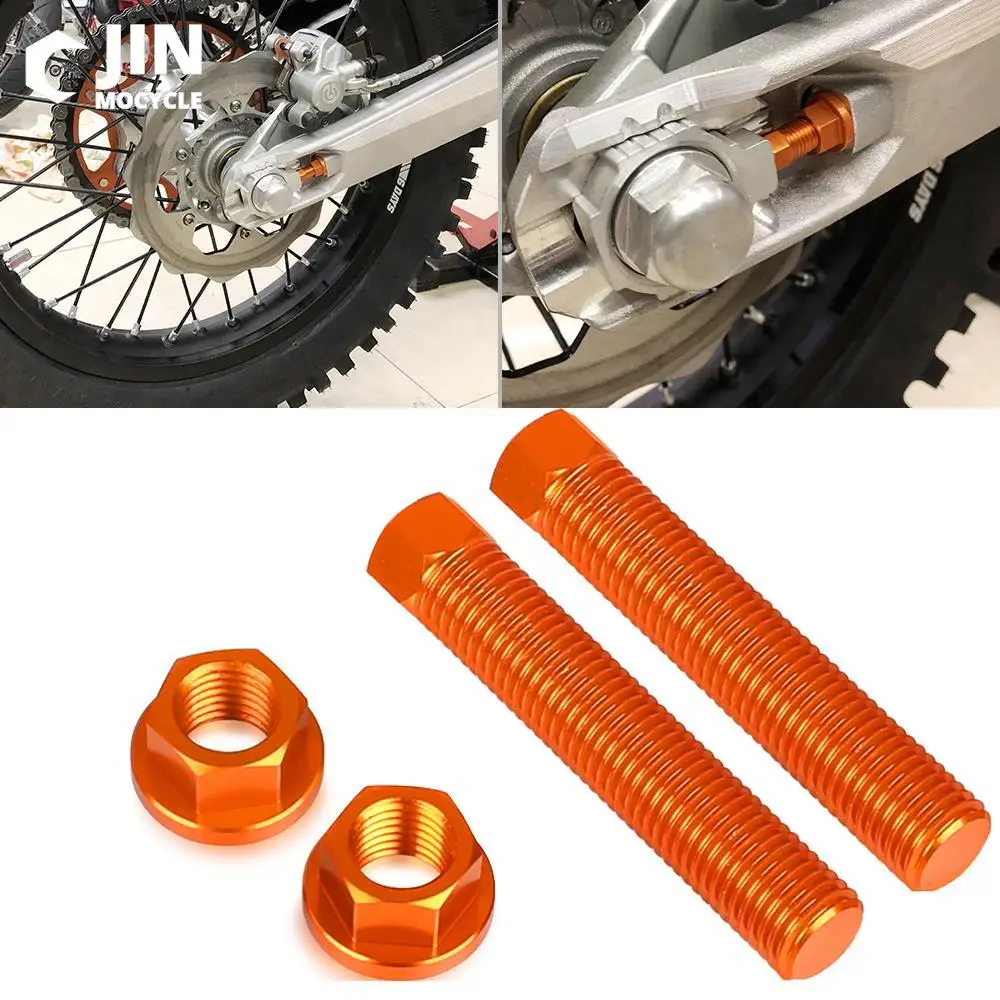 

M10 Rear Axle Blocks Chain Adjuster Bolt Screw Dirt Bike For SX F EXCF 125 150 250 350 450 530 690 990 1190SMC SMR Adventure RC8