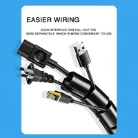 2M/1M Flexible Spiral Cable Wire Protector Cable Organizer Computer Cord Protective Tube Clip Organizer Management Tools 16/10mm 1