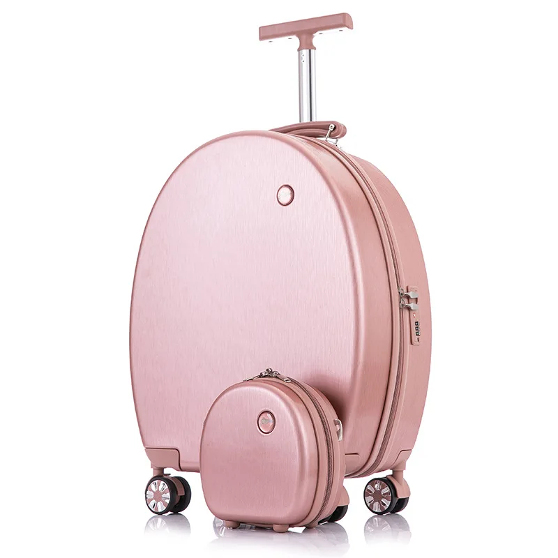 20 Inch Women Travel PC Suitcase 2 Pieces Sets On Wheels Trolley Rolling Luggage Sling Bag Check-in Case Valises