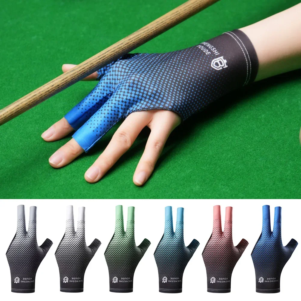 Billiards Glove Left Right Anti-Slip 3 Finger Snooker Billiard Glove Adjustable Snooker Pool Gloves for Men Billiard Accessories