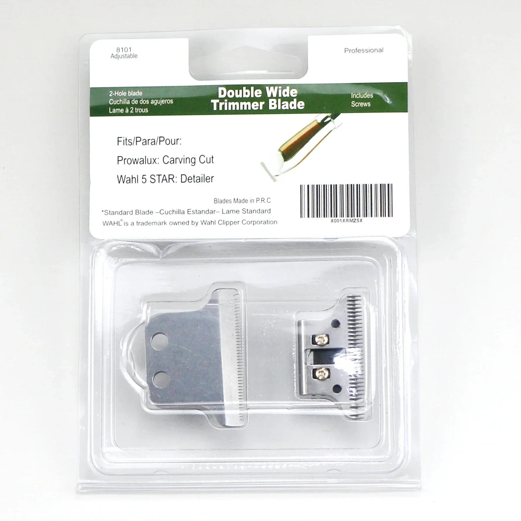 Professional Adjustable Double Wide Standard Blade 8101 Compatible With Wahl 5 Star Wide Detailer Trimmer