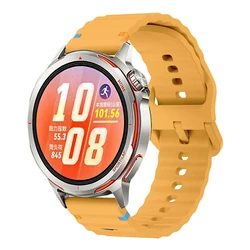 Soft Silicone Watch Strap - 18/20/22mm - Compatible Replacement Bracelet for Width 22mm (Official Yellow)