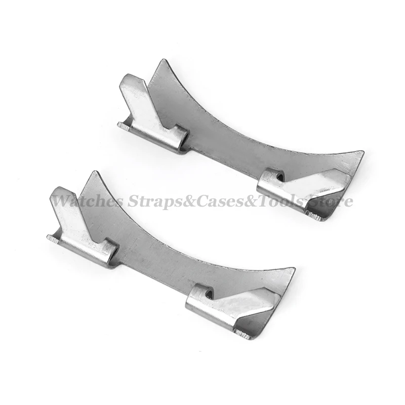 Curved End Link Stainless Steel Strap Adapter - Universal Watch Accessories (2pcs)