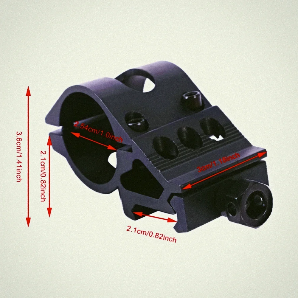 45 Ring Flashlight Holder Mount Fit 20mm Rail Light Laser With RSA GBB QD Quick Release 25.4mm 30mmBase Mount