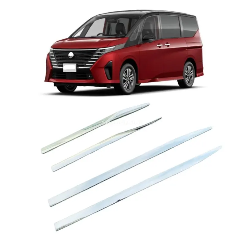 

For Nissan SERENA C28 2023 2024 chrome Side Door Body Molding Line Cover Door Body Anti-scratch Protector Car Side Strips trim