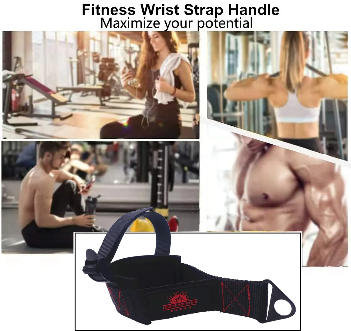Fitness One-hand Wrist Strap Handle Arm Wrestling Forearm Strengthener Pull-down Multi Gym Bodybuilding Cable Attachment 4