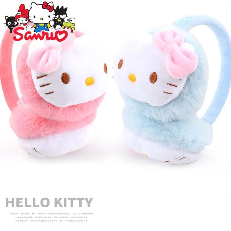 Sanrio Hello Kitty Kids Cartoon Earmuffs Cute Winter Thick Baby