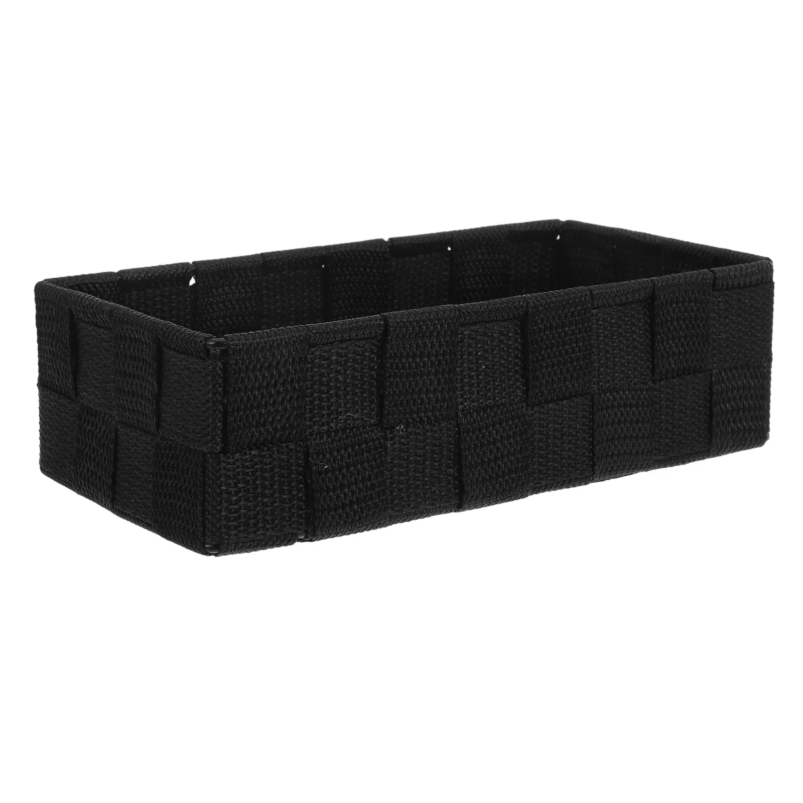 Storage Basket Bathroom Accessories Countertop Baskets Woven with Lid for Closet Organization Weave Organizer Books