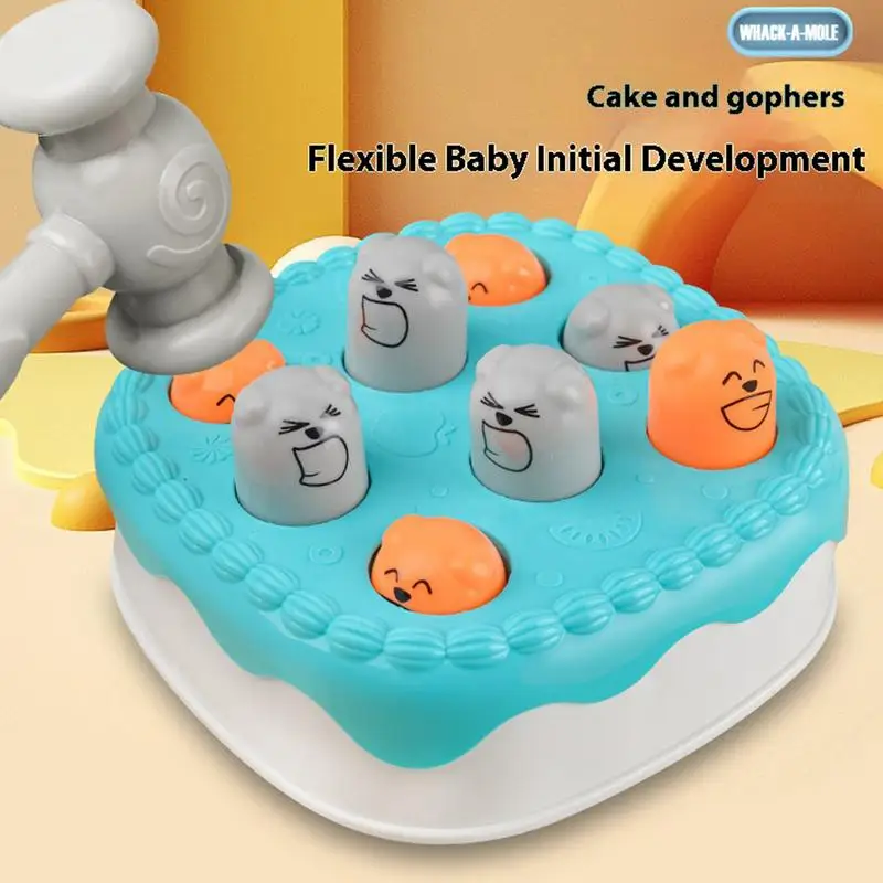 Wack A Mole Interactive Cake Shape Wack Mole Toys Early Learning And Interactive Play For Kids Toddler Pounding Preschool Toy