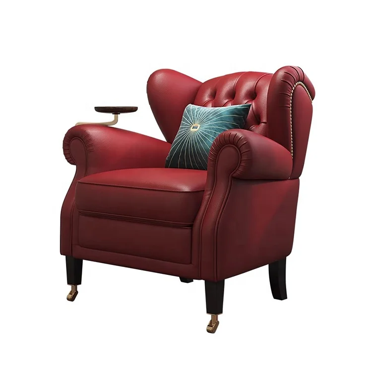 

New Antique Style 1919 Cigar Chair For Meeting Room Italian Leather Retro Vintage Single Sofa Chair Hotel Lounge Furniture