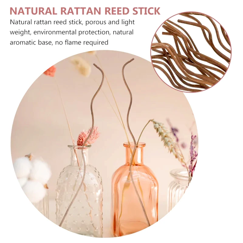 Description Picture 5 of item20pcs Wavy Rattan Diffuser Sticks Nordic Simple Aroma Reed Home Decor For Diffuser Oil Sticks Replacement Refill Air Freshener