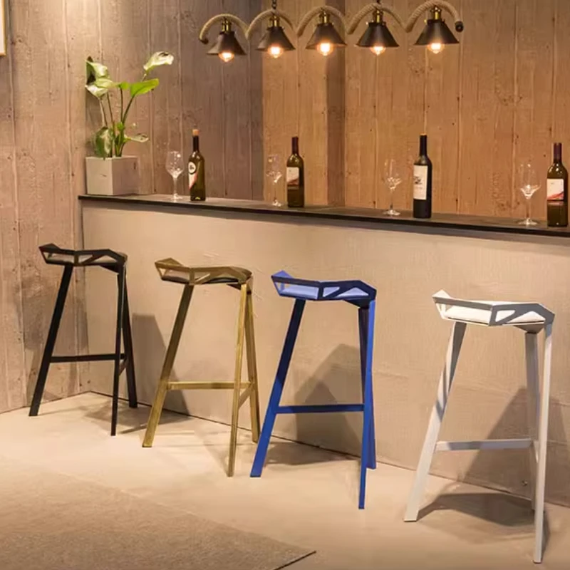 Modern Nordic Bar Stools Design Unique Relaxing Minimalist Comfortable Aesthetic Ergonomic Banqueta Furniture