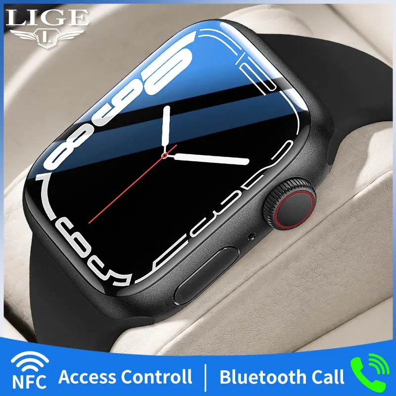 

LIGE 2022 NFC Smart Watch Men Sport Fitness Bracelet Bluetooth Answer Calling Men's Smartwatch For Android iOS Man Wrist Watches