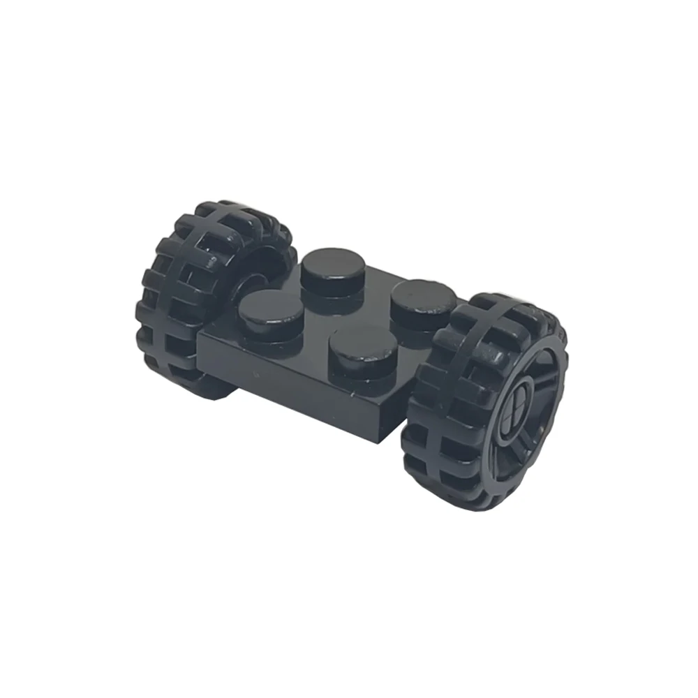 MOC 1x2 1x4 2x2 2x4 Plate with Wheel Axles 4x10 Vehicle Chassis Base 15x6mm Wheel 21445 2926 6157 4488 30127 30029 Pin Trolley