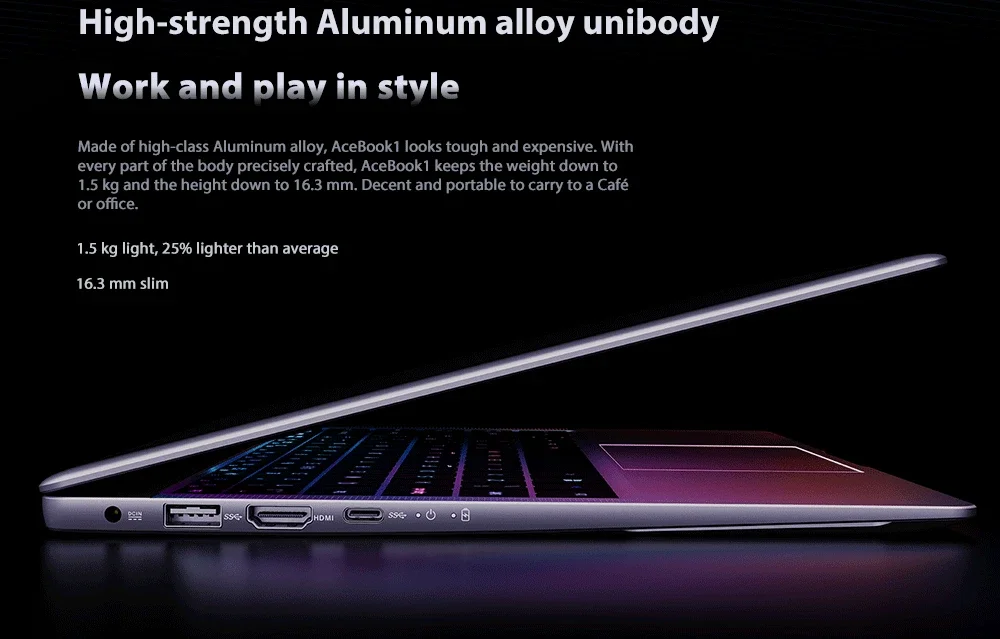 Ноутбук Blackview Acebook 1, 14 дюймов, 4 + 128 ГБ, WiFi | AliExpress