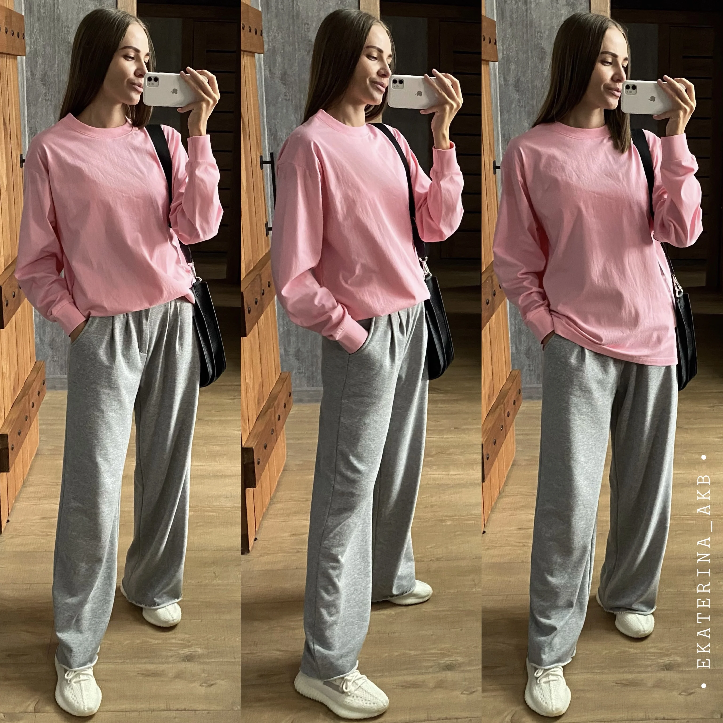 2023 Autumn And Winter Solid Color Long-sleeved T-shirt Men And Women With The Same Style Thread Cuffs Hem Slit Design Top S-2XL