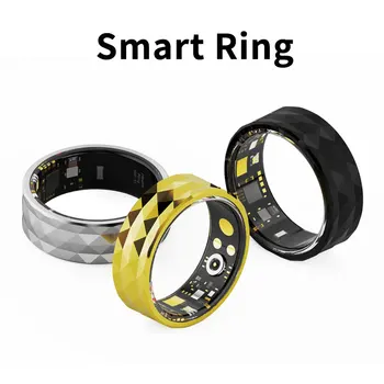 Smart Ring R12M Salute Sonno Monitoraggio della frequenza cardiaca IP68 5ATM Impermeabile Passo Distanza Conteggio dei calorie Modalità multi sport per uomo