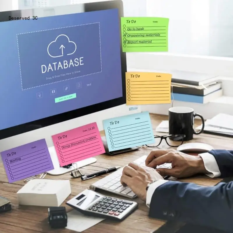 R9CB 9Pcs ��ƼĿ �޸� �е� 4x2.7in �÷� ��ƼĿ �޸� ���̵� ���� ���� �޸� �е�