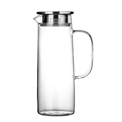 Description Picture 4 of itemGlass Pitcher with Lid, Heat Resistant Glass Water Carafe with Handle for Fridge, Pitcher for Iced Tea Milk, Hot and Cold 1000ml