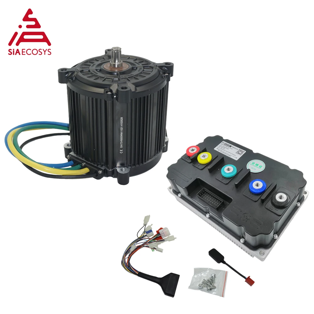 QSMOTOR QS180 90H 8000W 72V 110KPH Mid Drive Motor with Far Driver