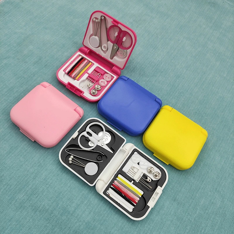Youpin Household high-end sewing box multi-color thread set sewing kit small  portable multi-function hand sewing needle storage - AliExpress