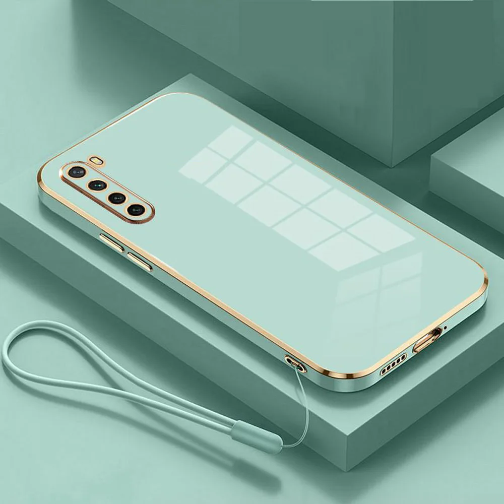 Luxury Square Plating Shockproof Silicone Back Cover Case