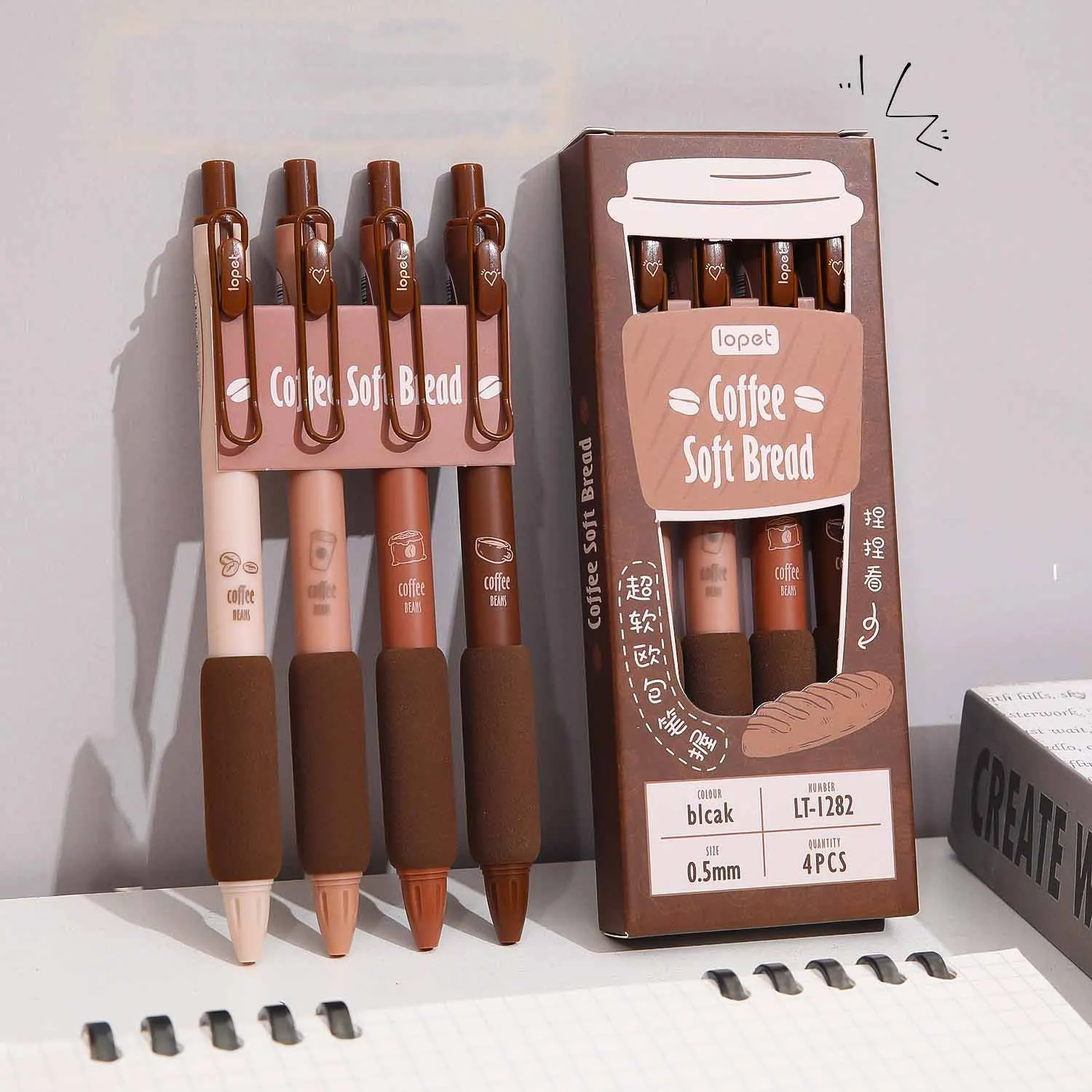 

36 pcs/lot Creative Coffee Color Gel Pen Cute 0.5mm Black Ink Pen Gift Stationery Office School Supplies Wholesale