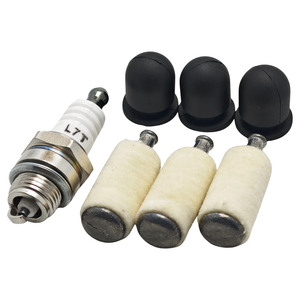 Carburetor Primer Bulb Fuel Filter Kit for Kawasaki TD18 TD24 TG33 Trimmer Strimmer 49043-2065 Spark Plug engine air filter kit