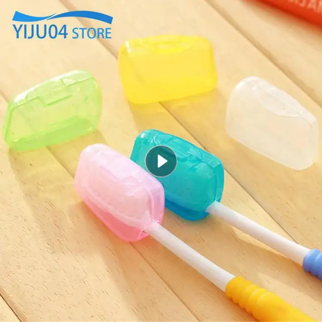 Hordozható Fogkefék Fejvédő Burkolat Porporálló Fejfedél Védő Tok Utazás Túrázás Kemping Fog Tárolás