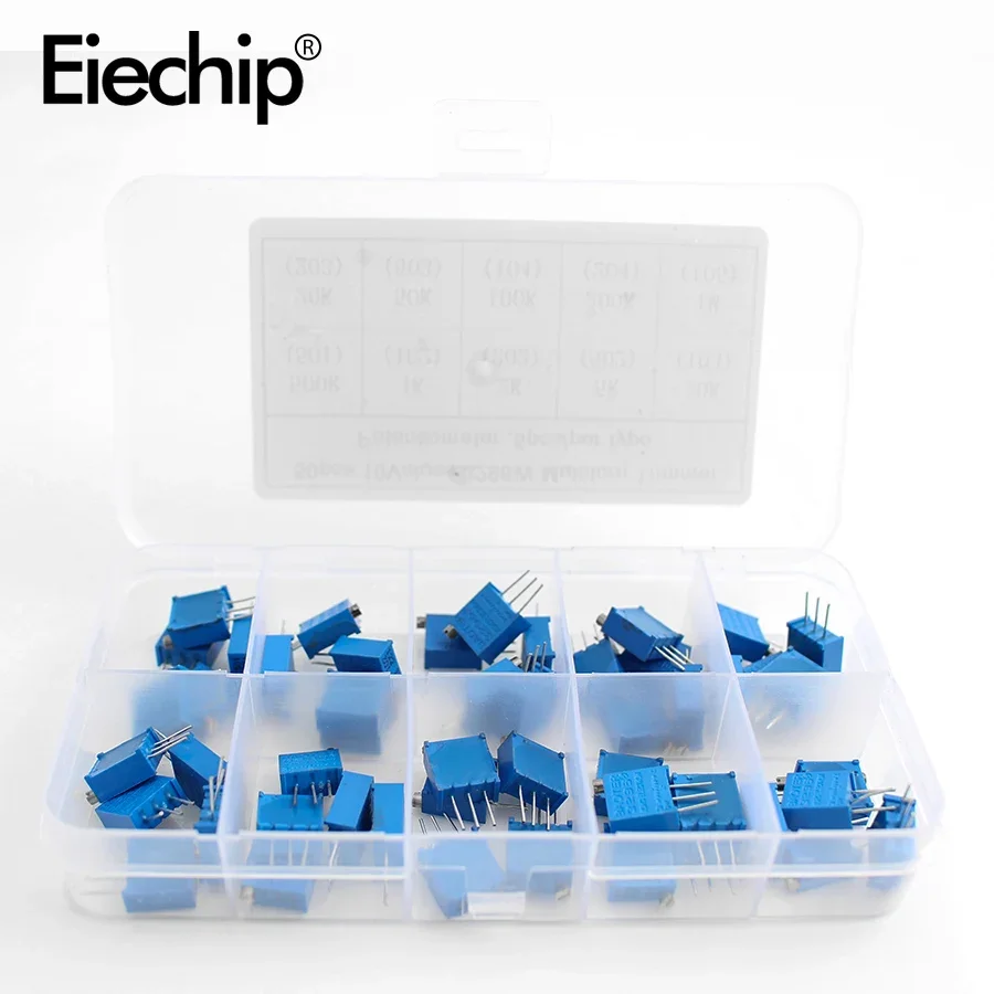 50pcs 3296W Series Potentiometers